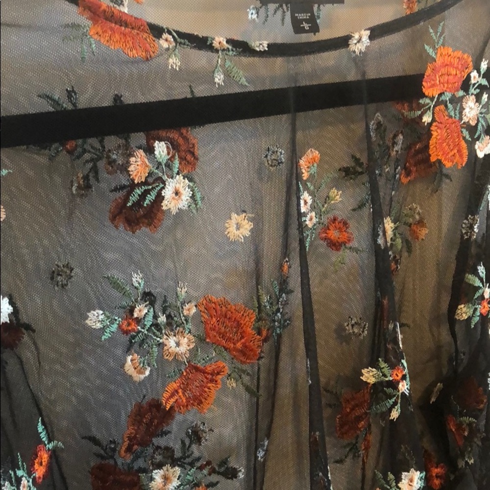Express Embroidery Sheer Top